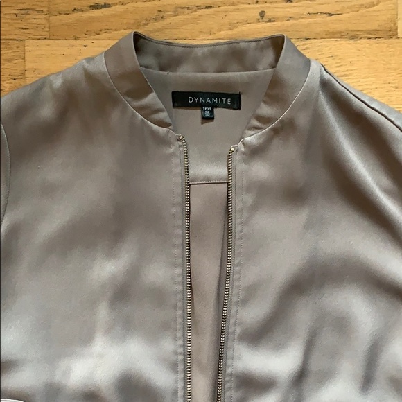 Dynamite / Beige Bomber Jacket - Picture 3 of 3